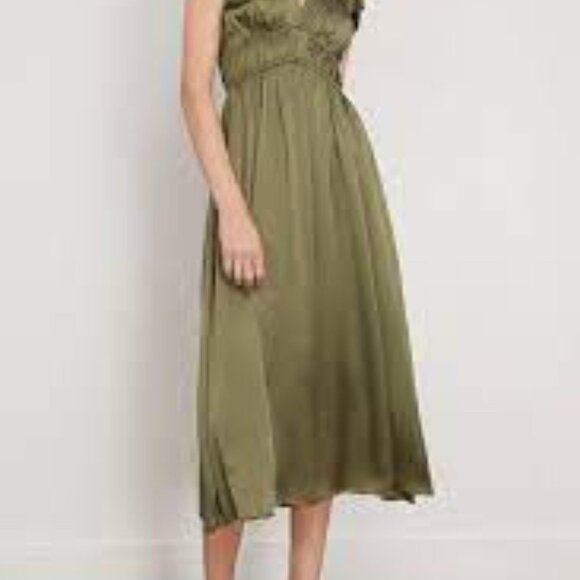 XÍRENA Posey Ruffle Shirred Silk Dress - Picture 5 of 11